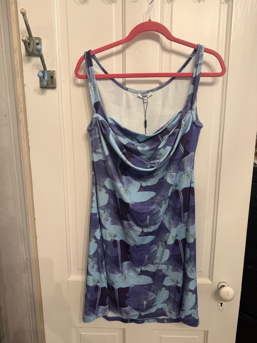 Miaou Ginger Dress Azul- Blue & Lavender Cowl Neck Slip Dress